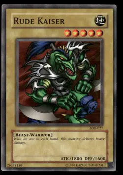 Rude Kaiser Starter Deck: Kaiba SDK-027 Common / Short Print Yugioh LP - Image 1