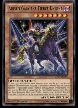 Arisen Gaia the Fierce Knight Breakers of Shadow BOSH-EN098 Rare Yugioh LP - Image 1