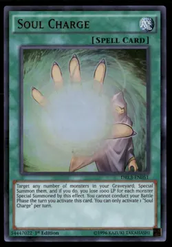 Soul Charge Dragons of Legend: Unleashed DRL3-EN051 Ultra Rare Yugioh LP - Image 1