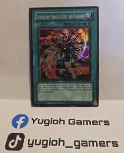 YUGIOH DEDICATION THROUGH LIGHT AND DARKNESS IOC 1ST EDITION MISSCUT MISPRINT - Image 1