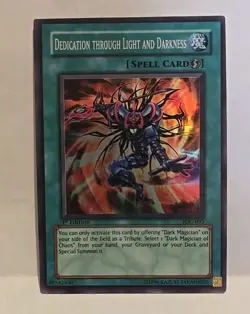 YUGIOH DEDICATION THROUGH LIGHT AND DARKNESS IOC 1ST EDITION MISSCUT MISPRINT - Image 2