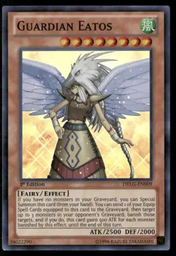 Guardian Eatos Dragons of Legend DRLG-EN009 Super Rare Yugioh Lightly Played - Image 1