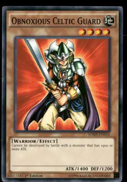 Obnoxious Celtic Guard Structure Deck: Yugi Muto SDMY-EN018 Yugioh LP - Image 1