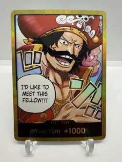 One Piece Gold D. Roger Gold Don!! Card OP-13 Carrying On His Will—NM - Image 1