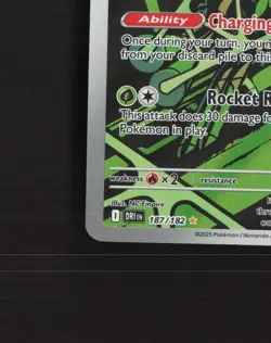 Team Rocket's Spidops 187/182 Destined Rivals Full Art Pokemon Card NM - Image 5