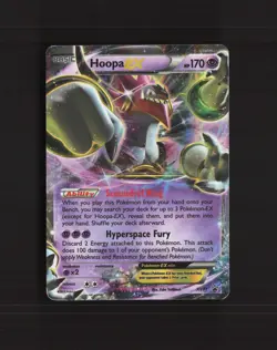 Hoopa EX XY71 XY Promos Black Star Promo Holo Pokemon Card DMG - Image 1
