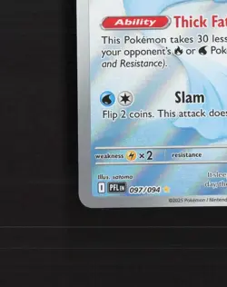 Dewgong 097/094 Me02: Phantasmal Flames Full Art Ultra Rare Holo Pokemon Card NM - Image 5