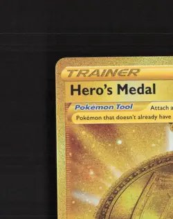 Hero's Medal 201/185 Vivid Voltage Full Art Secret Rare Holo Pokemon Card NM - Image 3