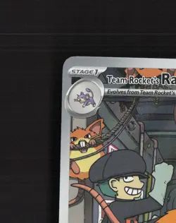 Team Rocket's Raticate 202/182 Destined Rivals Full Art Pokemon Card NM - Image 3