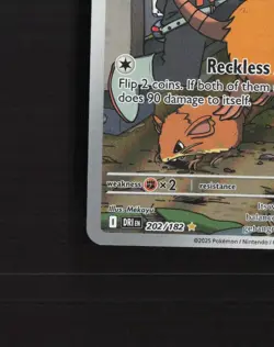 Team Rocket's Raticate 202/182 Destined Rivals Full Art Pokemon Card NM - Image 5
