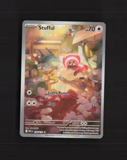 Stufful 154/132 Mega Evolution Full Art Ultra Rare Holo Pokemon Card NM - Image 1