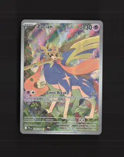 Zacian 100/094 Me02: Phantasmal Flames Full Art Ultra Rare Holo Pokemon Card LP - Image 1