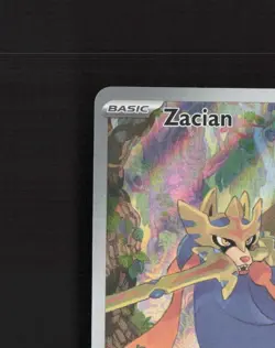 Zacian 100/094 Me02: Phantasmal Flames Full Art Ultra Rare Holo Pokemon Card LP - Image 3