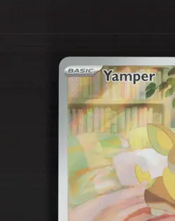 Yamper 099/094 Phantasmal Flames Full Art Ultra Rare Holo Pokemon Card NM - Image 3