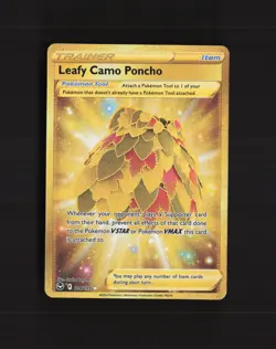 Leafy Camo Poncho 214/195 Silver Tempest Full Art Secret Rare Pokemon Card LP - Image 1