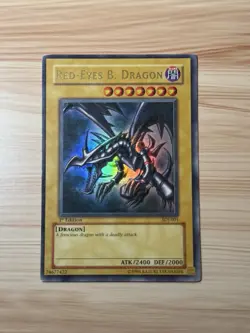 YUGIOH: Red-Eyes Black Dragon SDJ-001 1st Edition - NM (Uneven Edges) - Image 1