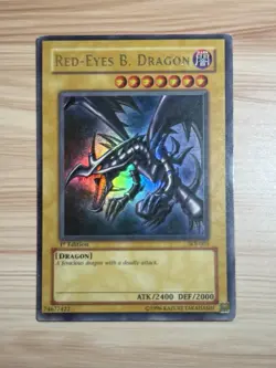 YUGIOH: Red-Eyes Black Dragon SDJ-001 1st Edition - NM (Uneven Edges) - Image 2