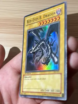 YUGIOH: Red-Eyes Black Dragon SDJ-001 1st Edition - NM (Uneven Edges) - Image 4