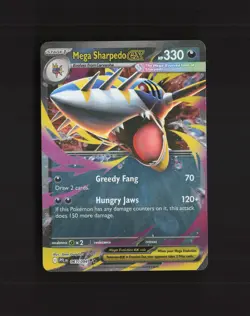 Mega Sharpedo ex 061/094 Phantasmal Flames Ultra Rare Holo Pokemon Card NM - Image 1