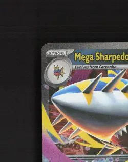 Mega Sharpedo ex 061/094 Phantasmal Flames Ultra Rare Holo Pokemon Card NM - Image 3