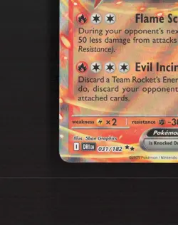 Team Rocket's Moltres ex 031/182 Destined Rivals Ultra Rare Holo Pokemon Card NM - Image 5