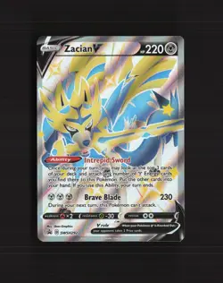 Zacian V SWSH292 Sword & Shield Full Art Black Star Promo Holo Pokemon Card NM - Image 1