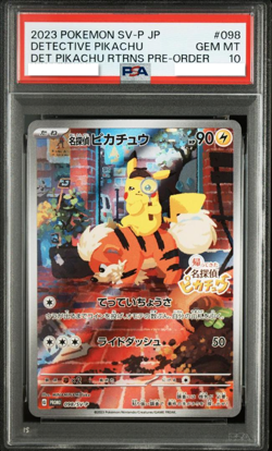 PSA10 Pokemon Card Detective Pikachu 098/SV-P Nintendo Switch Promo Japanese - Image 1
