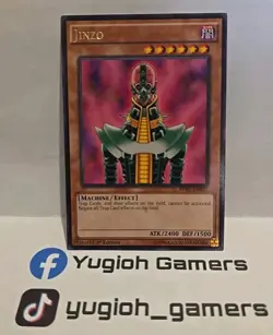 YUGIOH JINZO DPBC RARE 1ST EDITION LIGHT PLAYED - Image 1