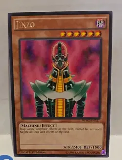YUGIOH JINZO DPBC RARE 1ST EDITION LIGHT PLAYED - Image 2