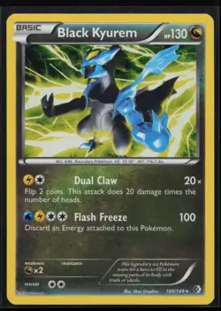 Black Kyurem - (BW Boundaries Crossed) Cracked Ice 100/149 Pokemon TCG Card - Image 1