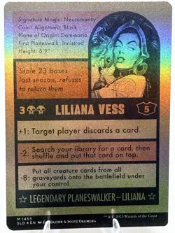 Liliana Vess FOIL BASEBALL Secret Lair Drop MTG NM 1455 - Image 2