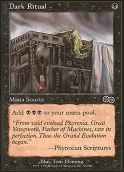 1x Dark Ritual Heavy Play MTG Magic - Kid Icarus - - Image 1