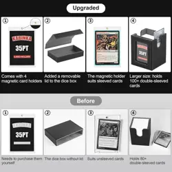 Deck Box for MTG Commander Display, 5 in 1 Trading Card Storage Box Fits 400+... - Image 3