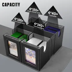Deck Box for MTG Commander Display, 5 in 1 Trading Card Storage Box Fits 400+... - Image 4