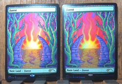 2x MTG - Forest (388) FOIL - Secret Lair Drop Series (SLD) NEAR MINT PACK FRESH - Image 1