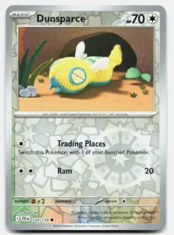 Dunsparce 120 Reverse Holo 159 Common Journey Together Pokemon Near Mint - Image 1