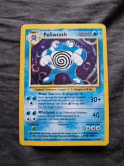 POLIWRATH 13/102 Holo Pokemon Base Set 1 Card Vintage 1999 - Image 1