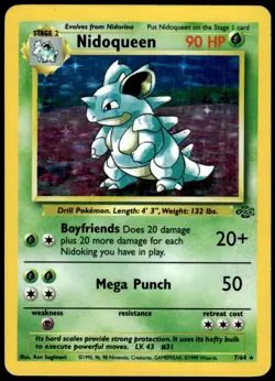 Nidoqueen 7/64 Jungle Holo Rare MP Pokemon 1999 - Image 1