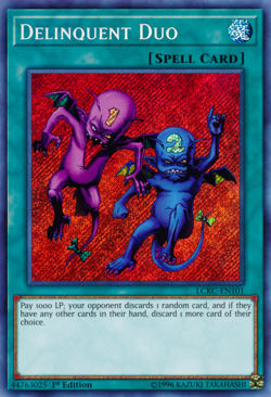 YUGIOH DELINQUENT DUO SECRET RARE LCKC-EN101 NEAR MINT - Image 1