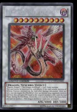 Majestic Red Dragon 2010 Collectors Tins CT07-EN001 Secret Rare Yugioh LP - Image 1
