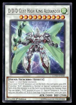 D/D/D Gust High King Alexander Code of the Duelist COTD-EN040 Rare Yugioh LP - Image 1