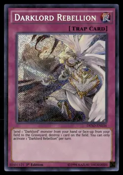 Darklord Rebellion Destiny Soldiers DESO-EN036 Secret Rare Yugioh Lightly Played - Image 1