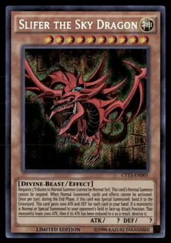 Slifer the Sky Dragon 2016 Mega-Tins CT13-EN001 Secret Rare Yugioh LP - Image 1
