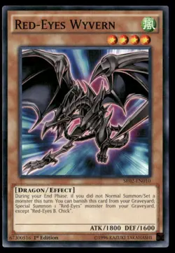 Red-Eyes Wyvern Structure Deck: Rise of the True Dragons SR02-EN010 Yugioh LP - Image 1