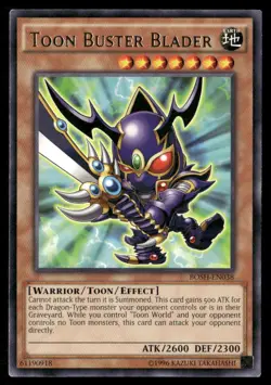 Toon Buster Blader Breakers of Shadow BOSH-EN038 Rare Yugioh Lightly Played - Image 1