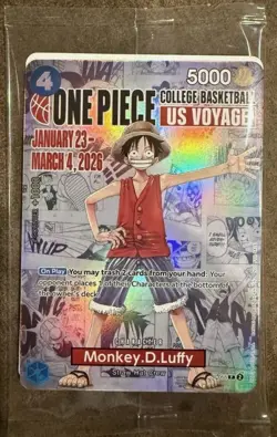 One Piece Monkey. D. Luffy Promo Card & Poster Rutgers College Basketball sealed - Image 1