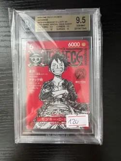 One Piece Monkey D. Luffy ST21-014 20th Anniversary Special Issue Insert BGS 9.5 - Image 1
