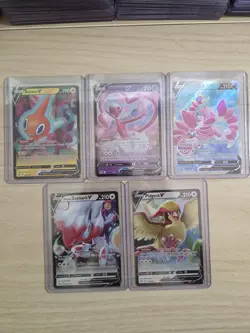 Pokemon Lost Origin Holo V Card Lot Rotom V 058, Zoroark V 146 and More - Image 1