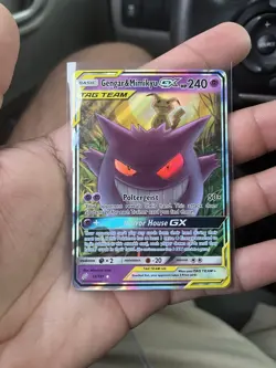 Pokemon TCG Gengar & Mimikyu GX Team Up Holo Ultra Rare Card 53/181 - Image 1