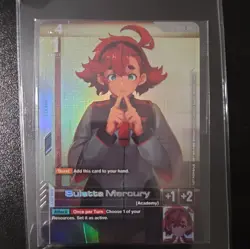 Gundam Card Game Foil Suletta Mercury Top 4 Promo English Gundam TCG - Image 3